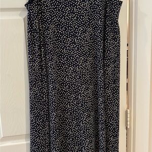 J. Jill Wearever Collection Sz LP Women’s Blue Polka Dot Double Face Maxi Dress